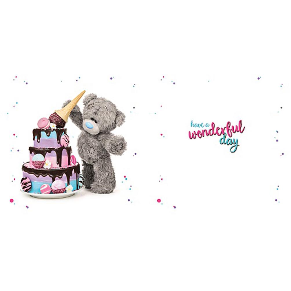 3D Holographic With Large Cake Me to You Bear Birthday Card Extra Image 1